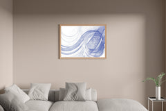 Blue Digital Abstract Wall Art