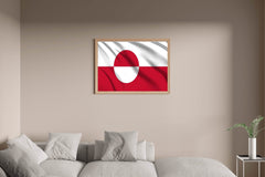 Greenland National Flag Wall Art - beink online art store