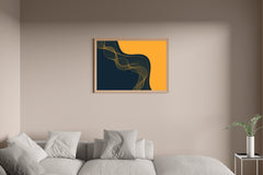 Particle Flow Digital Wave Abstract Wall Art