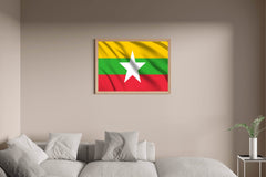 Myanmar National Flag Wall Art - beink online art store
