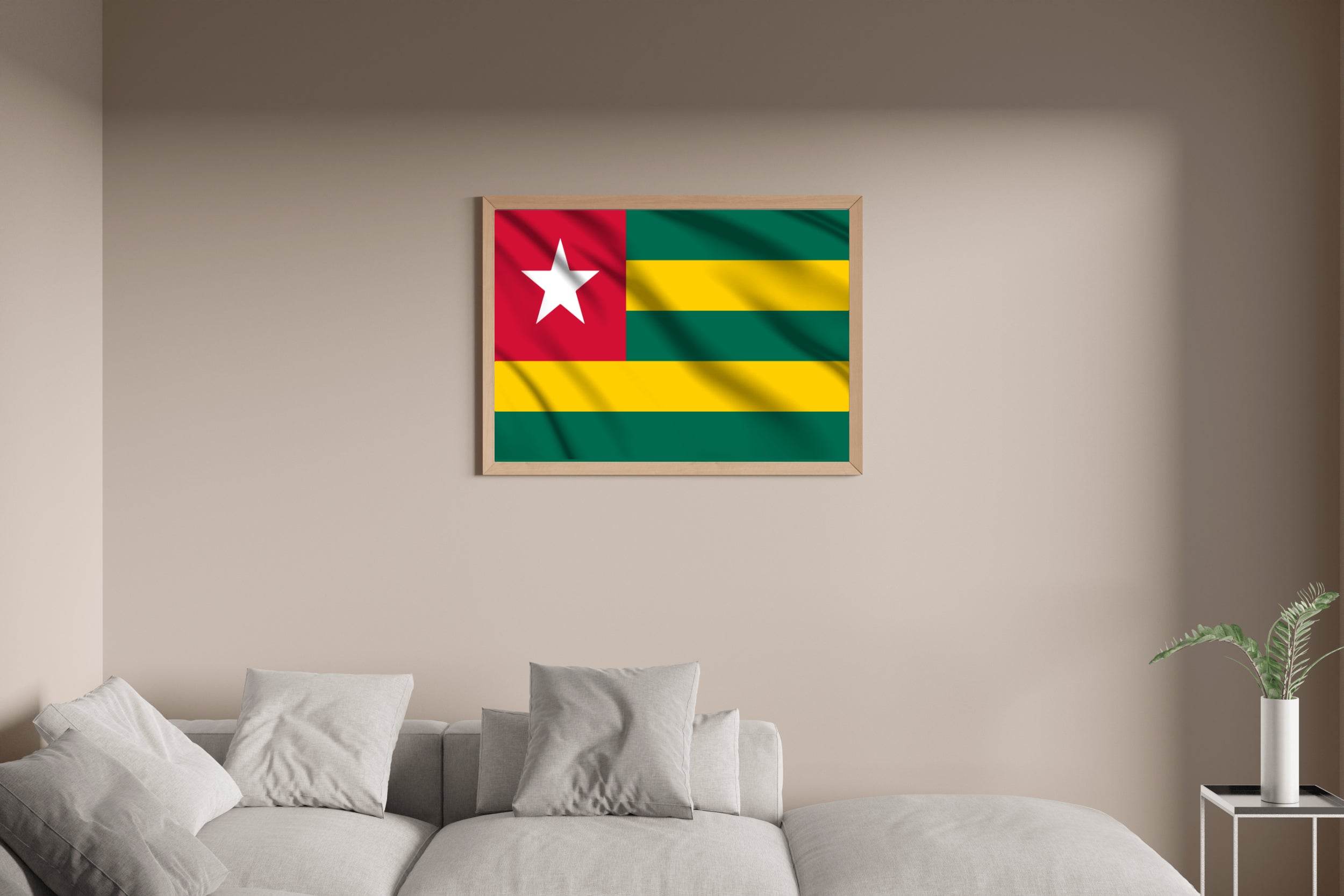 Togo National Flag Wall Art - beink online art store