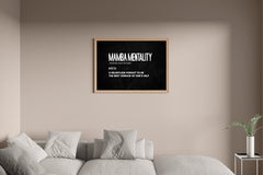 Mamba Mentality Motivational Wall Art