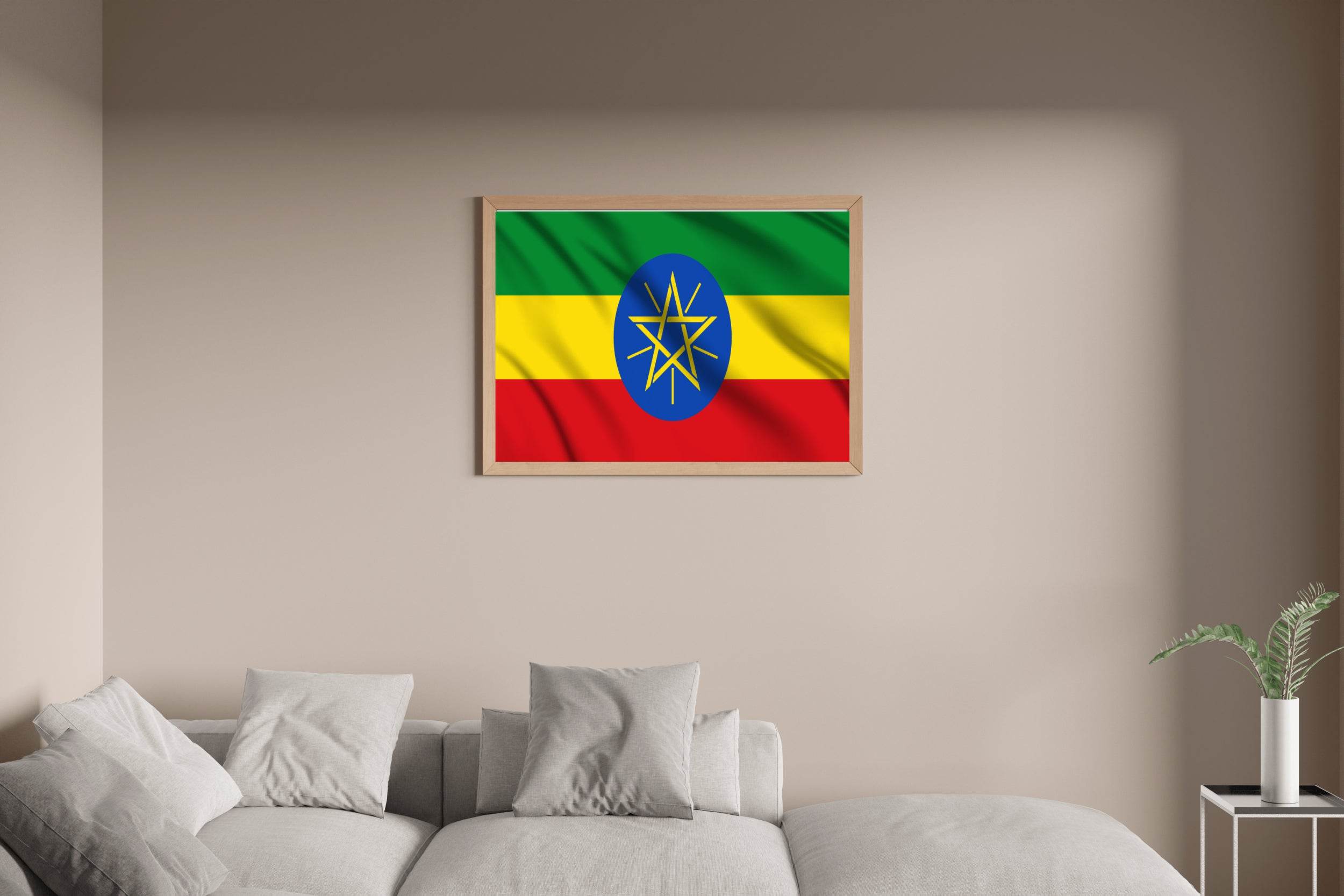 Ethiopia National Flag Wall Art - beink online art store