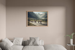 Cyclists in Motion Wall Art