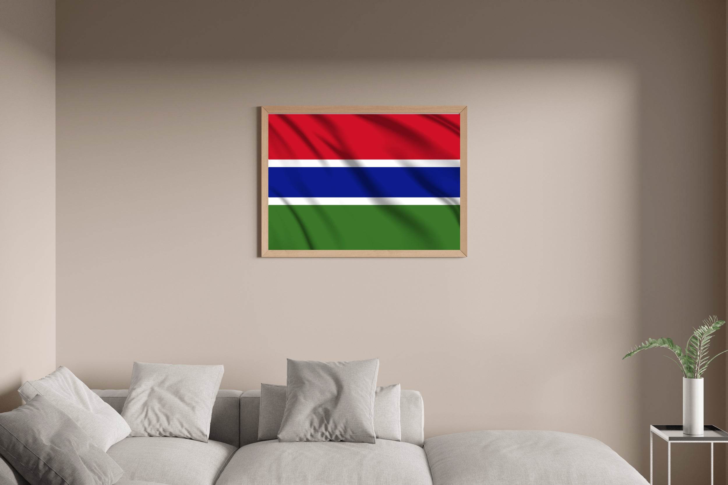 The Gambia National Flag Wall Art - beink online art store