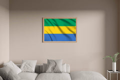 Gabon National Flag Wall Art - beink online art store