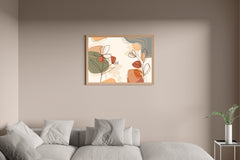 Handdrawn Flowers Abstract Wall Art