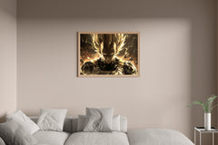 Angry Vegeta Anime Wall Art