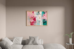 Hand Painted Oil Painting Pink Abstract