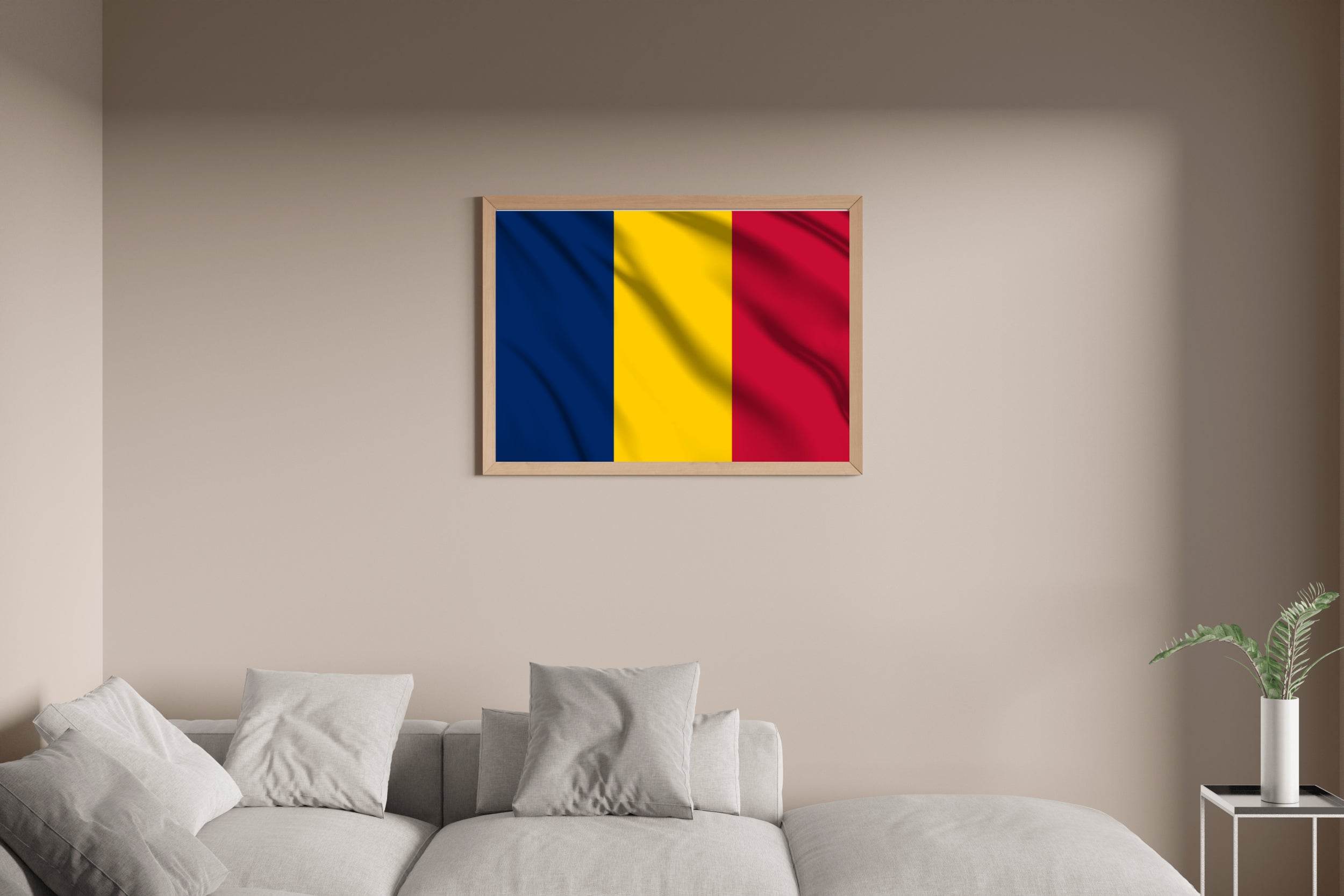 Romania National Flag Wall Art - beink online art store