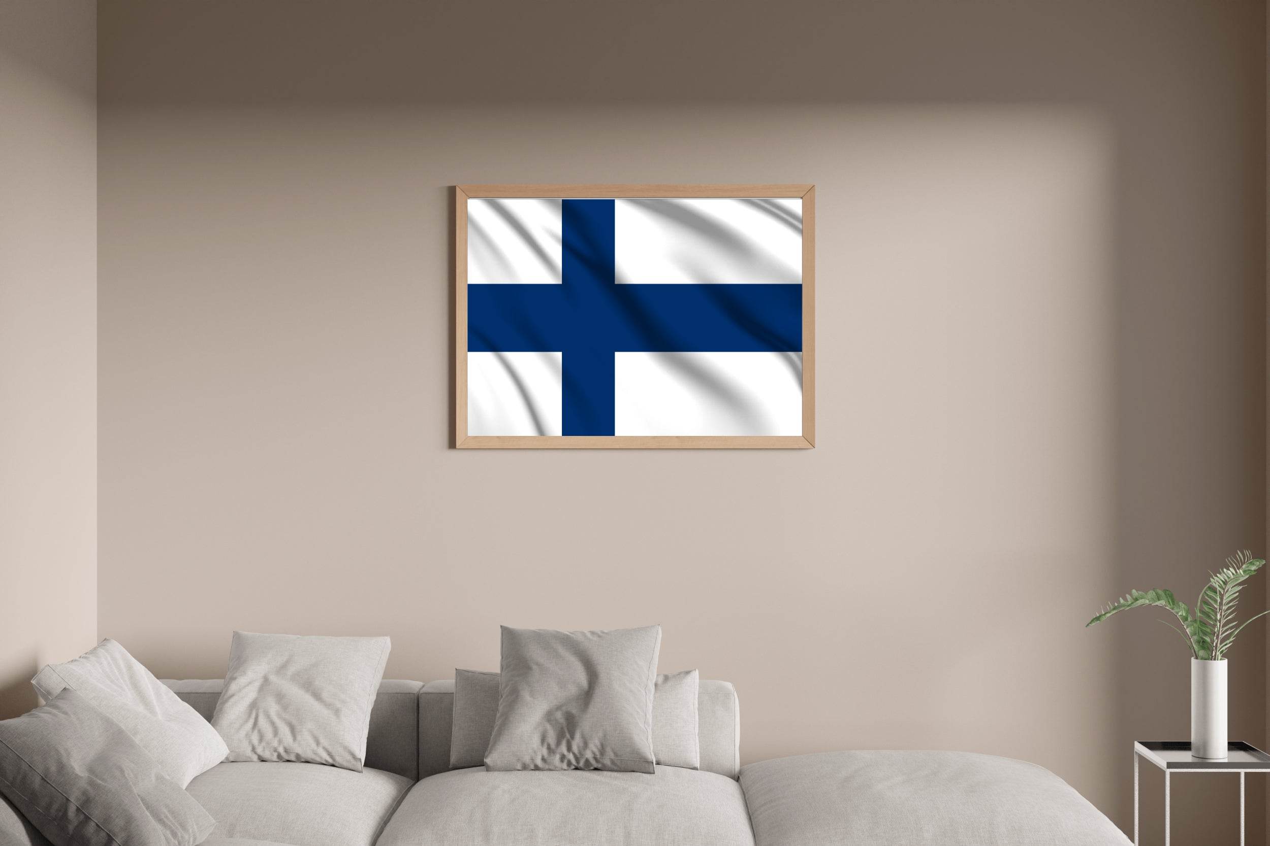 Finland National Flag Wall Art - beink online art store