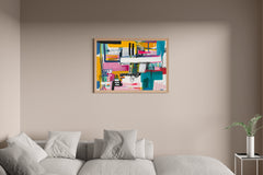 Colorful Abstract Acrylic Art Stripes