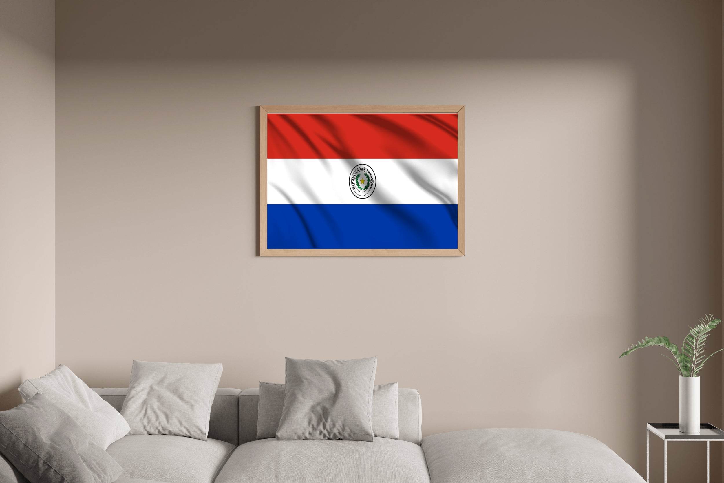 Paraguay National Flag Wall Art - beink online art store