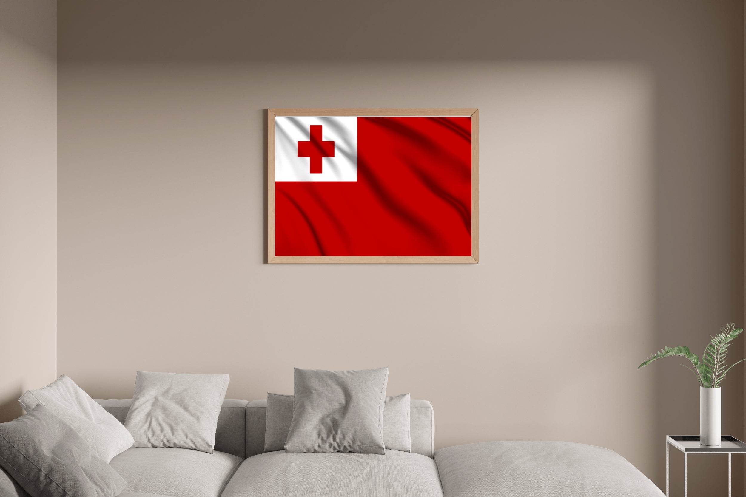 Tonga National Flag Wall Art - beink online art store