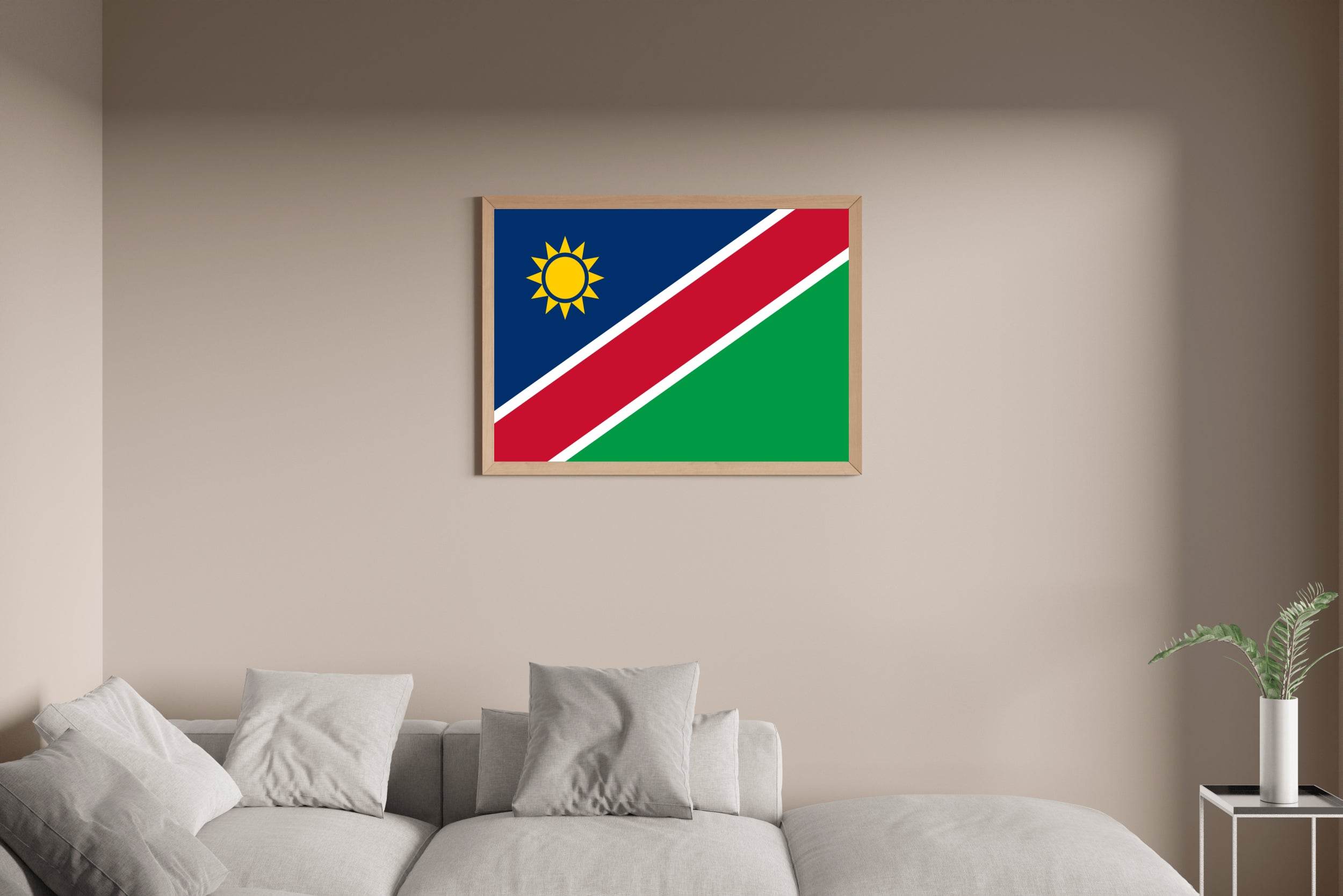 Namibia National Flag Wall Art - beink online art store