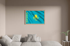 Kazakhstan National Flag Wall Art - beink online art store