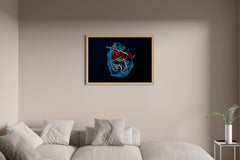 Neon Giyu Tomioka Anime Wall Art