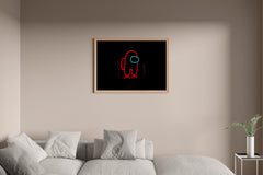 Neon Among us Gaming Wall Art