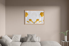 A Symphony of Gold & White Wall Art