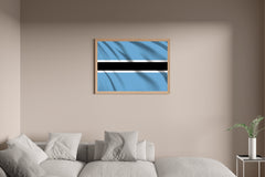 Botswana National Flag Wall Art - beink online art store