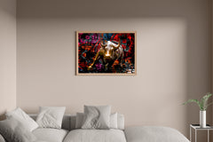 Charging Bull Statue Wall Art