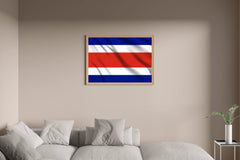 Costa Rica National Flag Wall Art - beink online art store