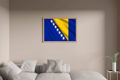Bosnia and Herzegovina National Flag Wall Art - beink online art store