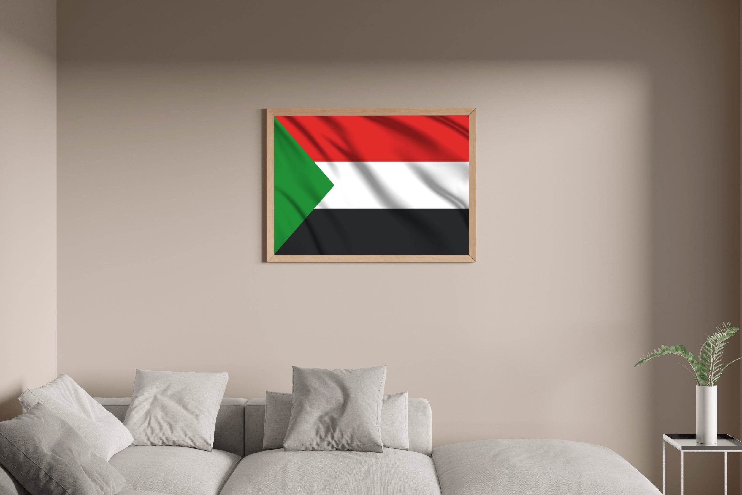 Sudan National Flag Wall Art - beink online art store