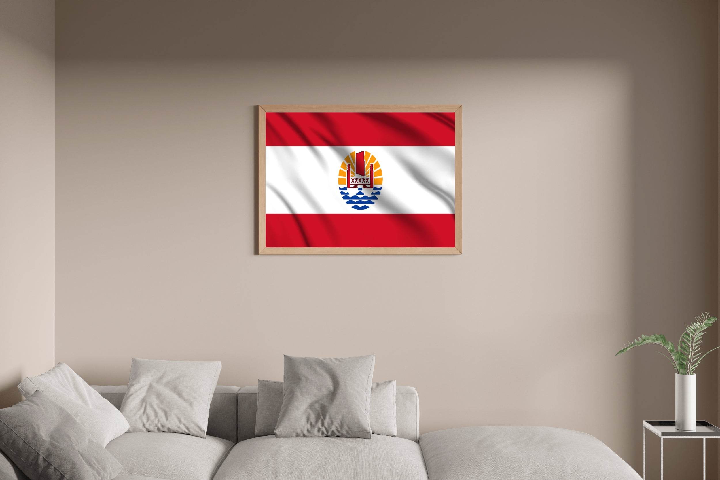 French Polynesia National Flag Wall Art - beink online art store