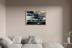 Dark Textured Oil Painting Abstract Wall Art