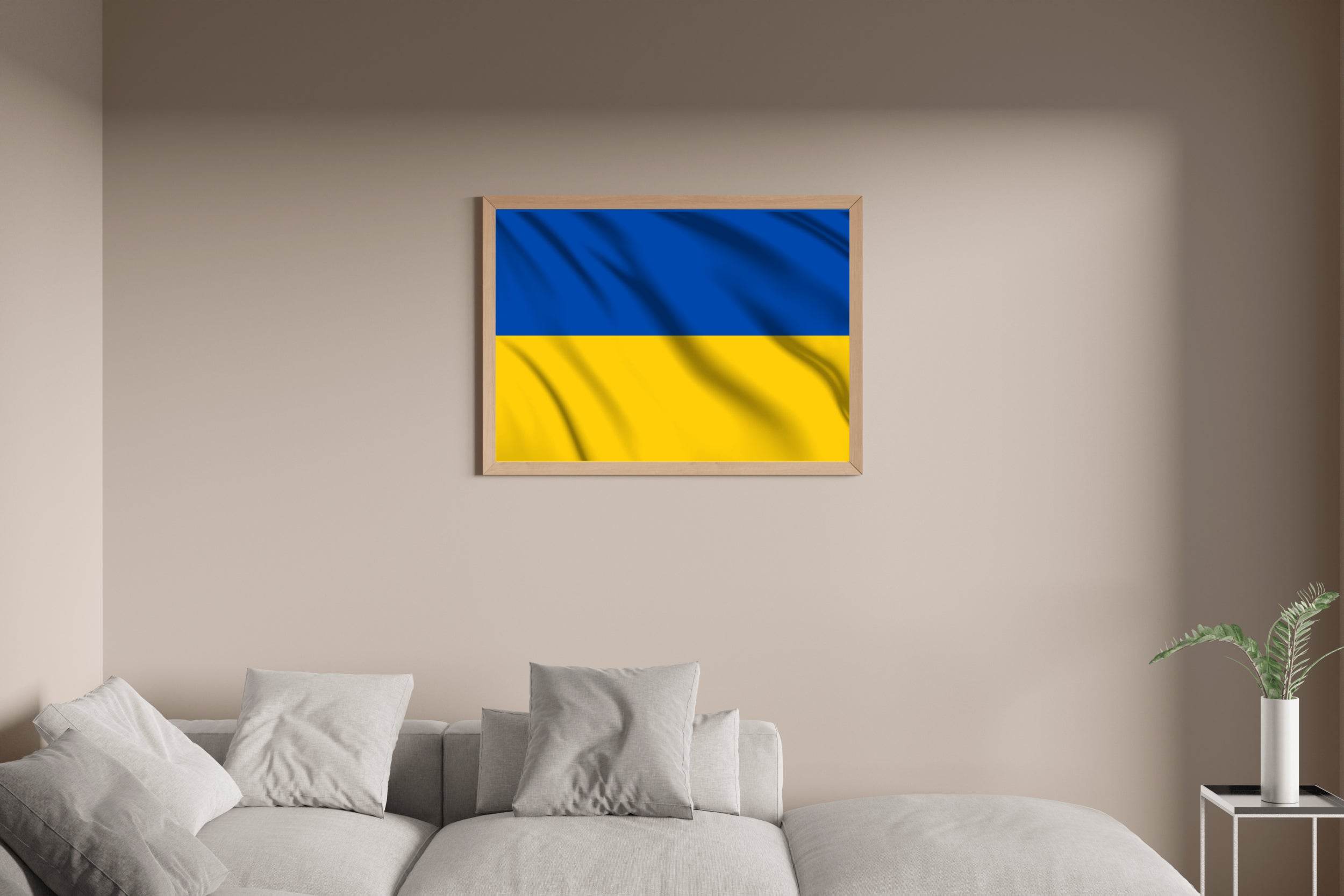 Ukraine National Flag Wall Art - beink online art store