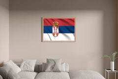 Serbia National Flag Wall Art - beink online art store