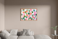 Colorful Watercolor Dot Abstract Pattern