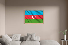 Azerbaijan National Flag Wall Art - beink online art store