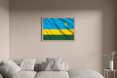 Rwanda National Flag Wall Art - beink online art store