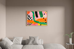 Colorful Abstract Chaos Painting Wall Art