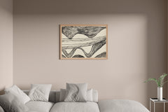 Intertwined Charcoal Lines Wall Art - beink online art store