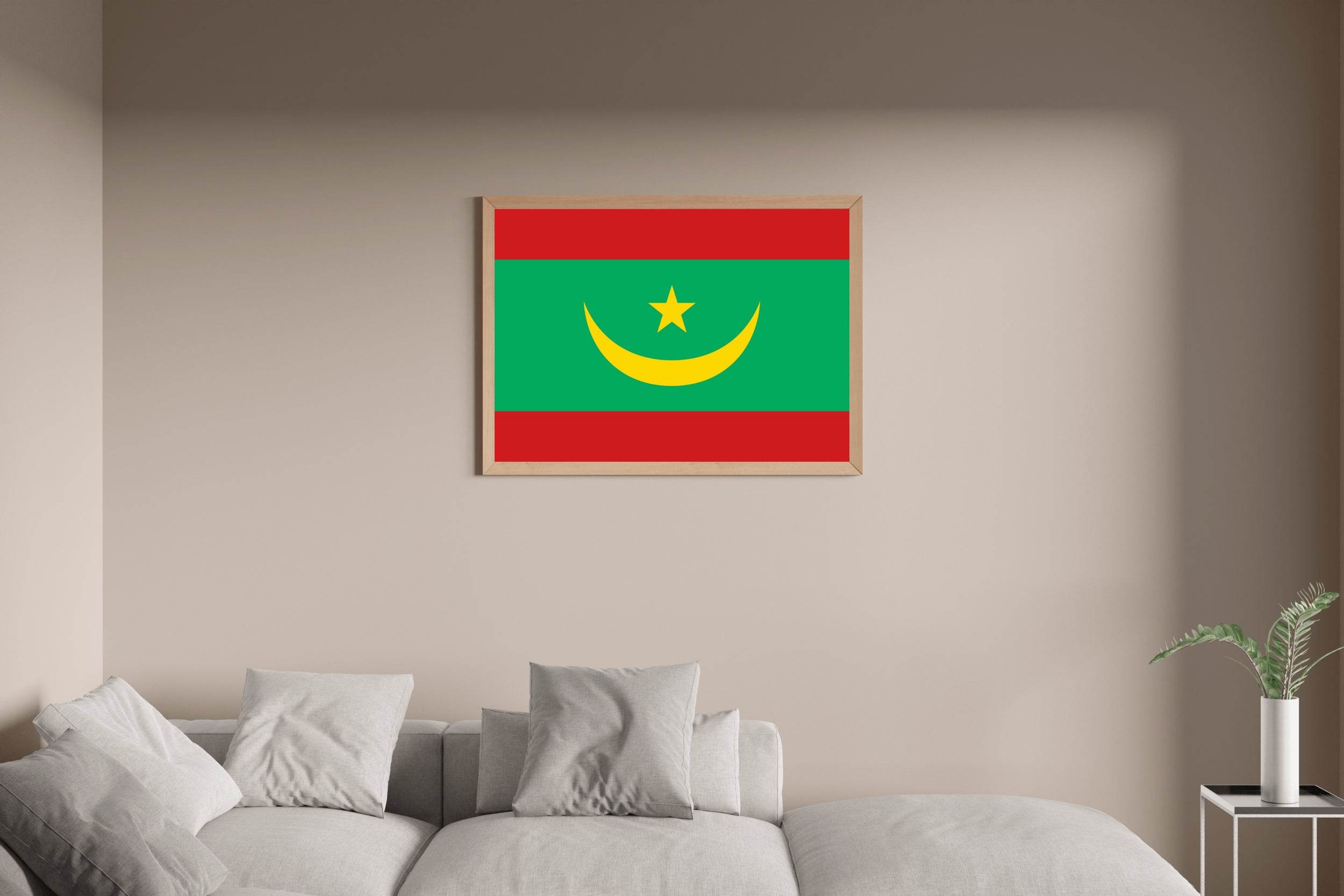 Mauritania National Flag Wall Art - beink online art store