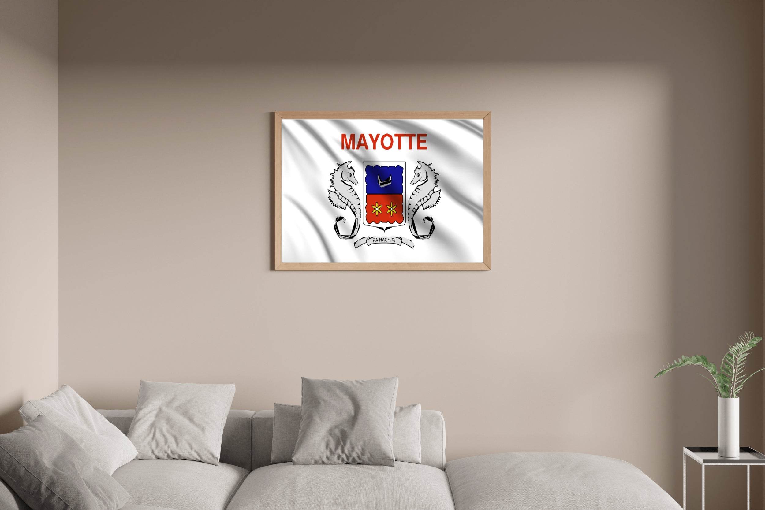 Mayotte National Flag Wall Art - beink online art store