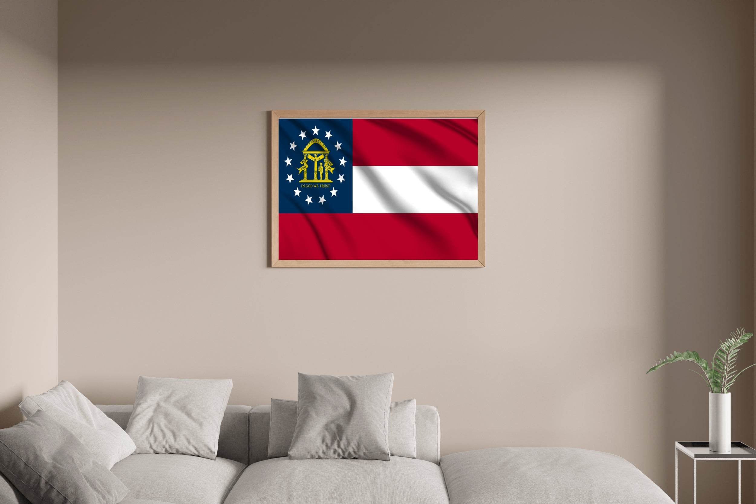 Georgia (US State) Flag Wall Art - beink online art store