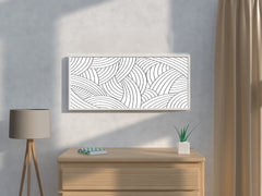 Seamless Black and White Pattern Abstract Wall Art