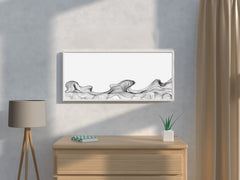 Handdrawn Thin Waves Abstract Wall Art