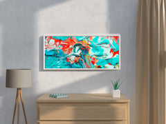 3D Effect Wavy Oil Paint Abstract Wall Art