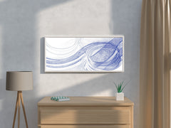 Blue Digital Abstract Wall Art