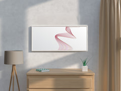 Light Background Technology Waves Lines Abstract Wall Art