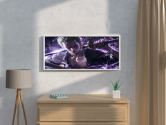 Roronoa Zoro Purple Anime Wall Art