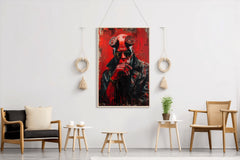 Painting of Hellboy Premium Wall Art