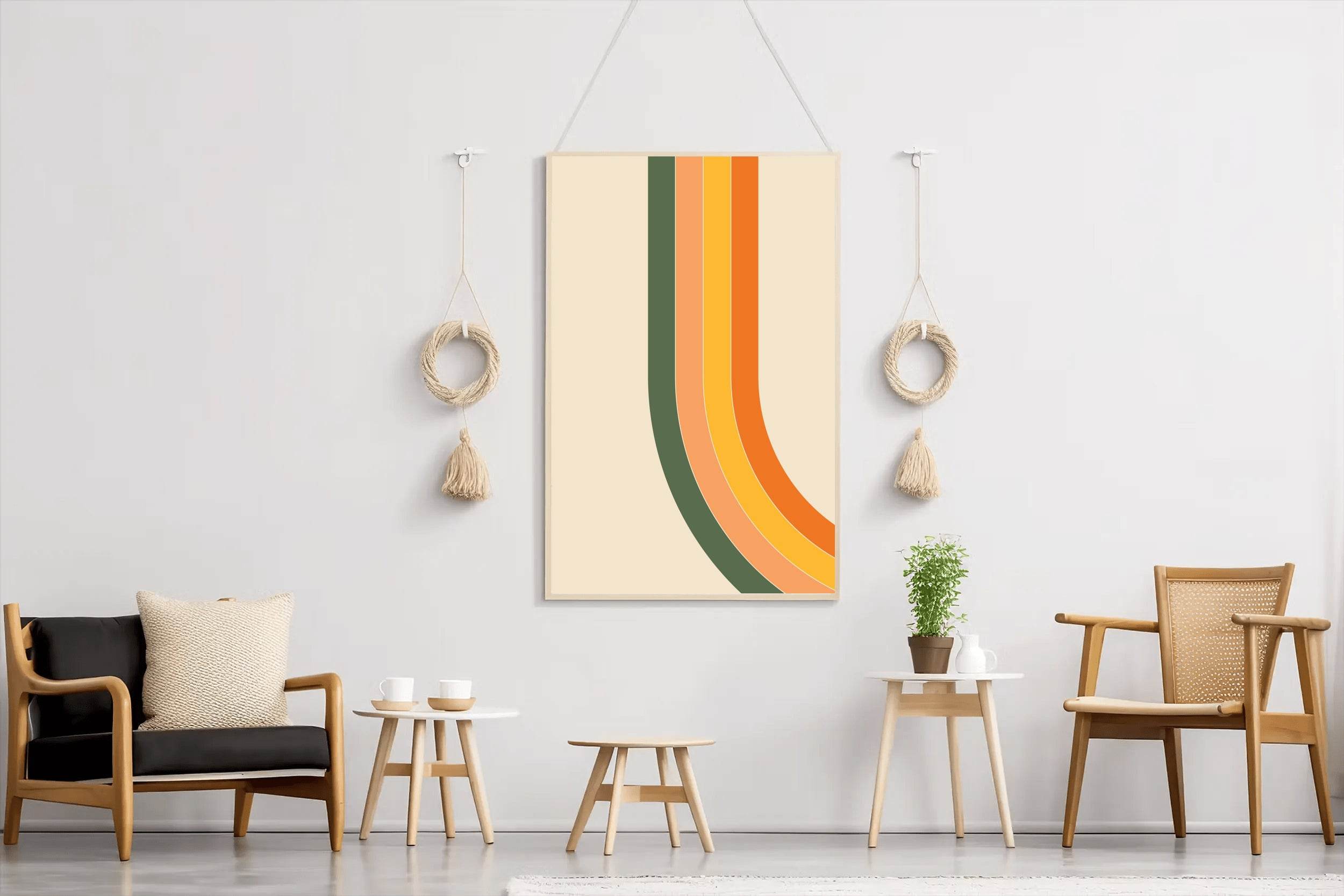 Colorful Line Drawing Wall Art - beink online art store