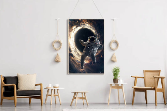 Astronaut in Black Hole floating Wall Art - beink online art store