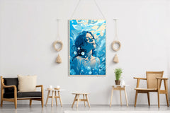 Girl Underwater Anime Wall Art